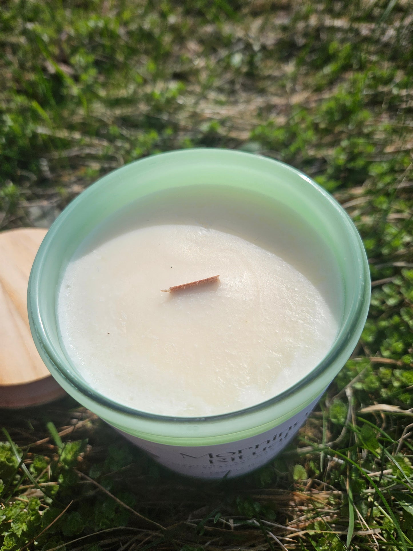 Garden Fresh 8oz Candle Coconut Soy Wax Natural Bamboo Lid